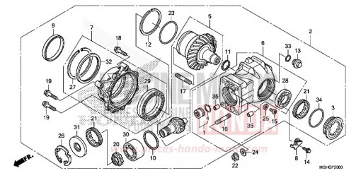 ENGRENAGE MENE DE SORTIE VFR1200XDG de 2016